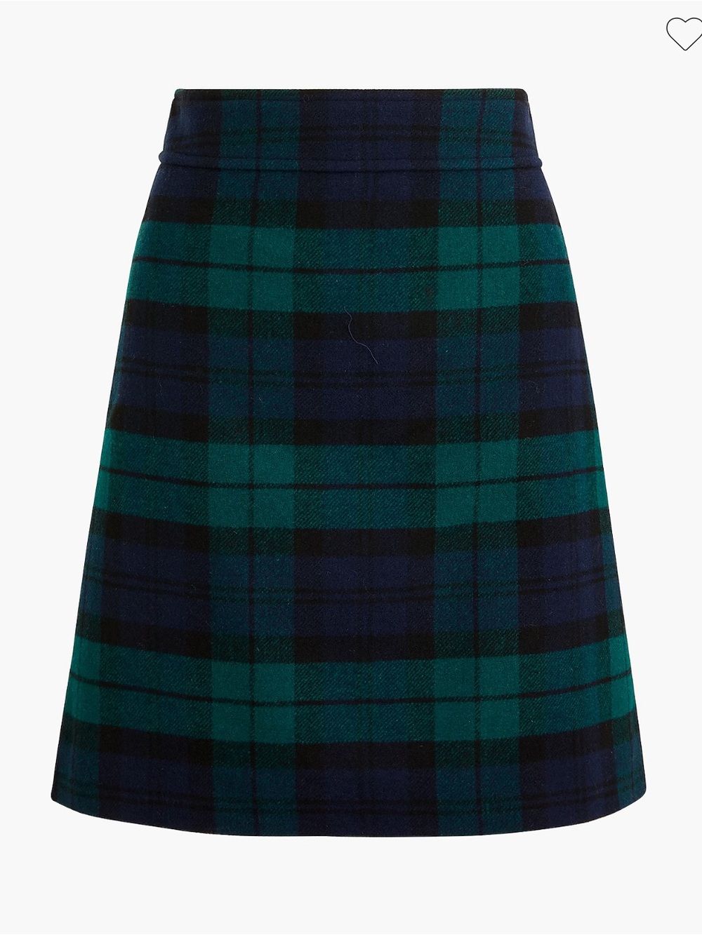 J. Crew Factory Wool-blend mini skirt in Black Watch plaid